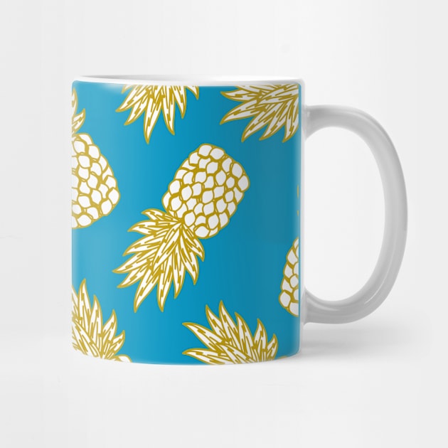 Tropical Pineapple Gold Pattern by Unique Treats Designs